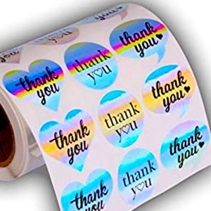 300 Holographic ThankYou Labels